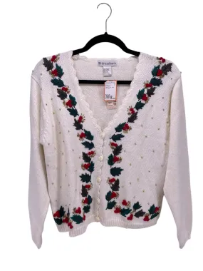 Dress Barn Misses Size Small Cream Floral New With Tags Sweater