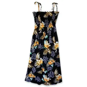 Passion Black Maxi Hawaiian Dress
