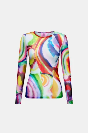 watercolour mesh top