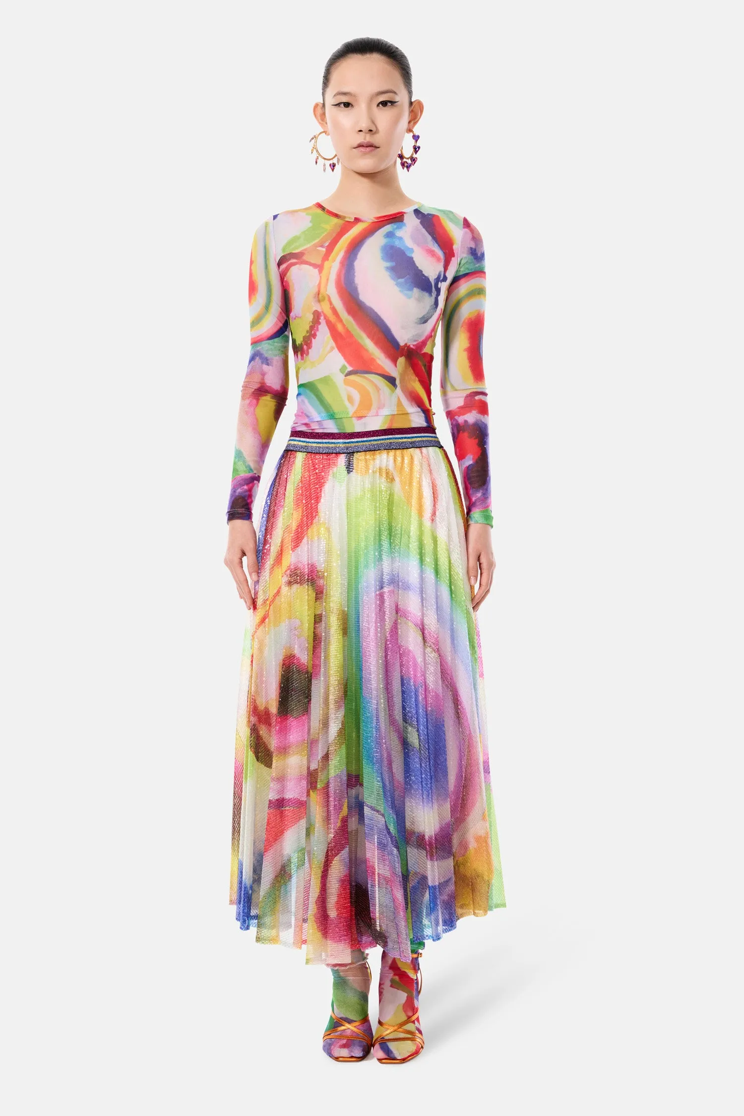 watercolour mesh top