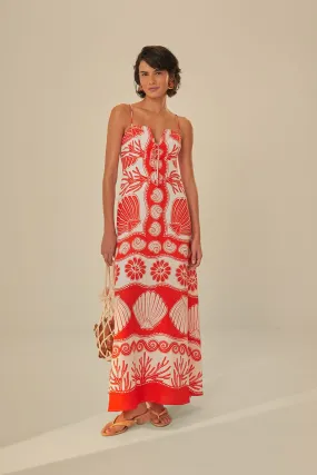 White Ainika Shell LENZING™ ECOVERO™ Euroflax™ Maxi Dress