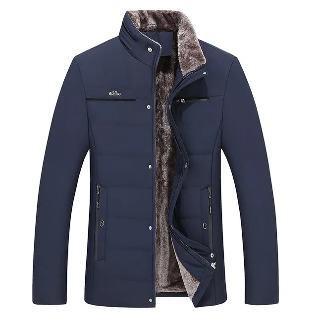 Winter Men Cotton Padded Warm Loose Jacket
