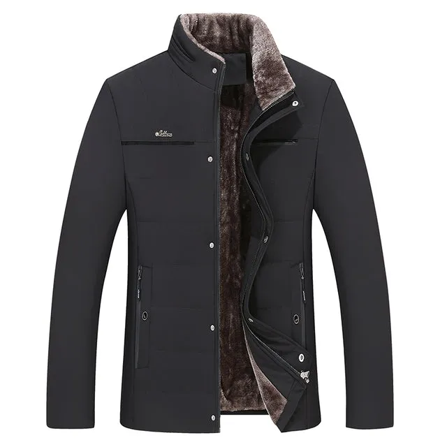 Winter Men Cotton Padded Warm Loose Jacket