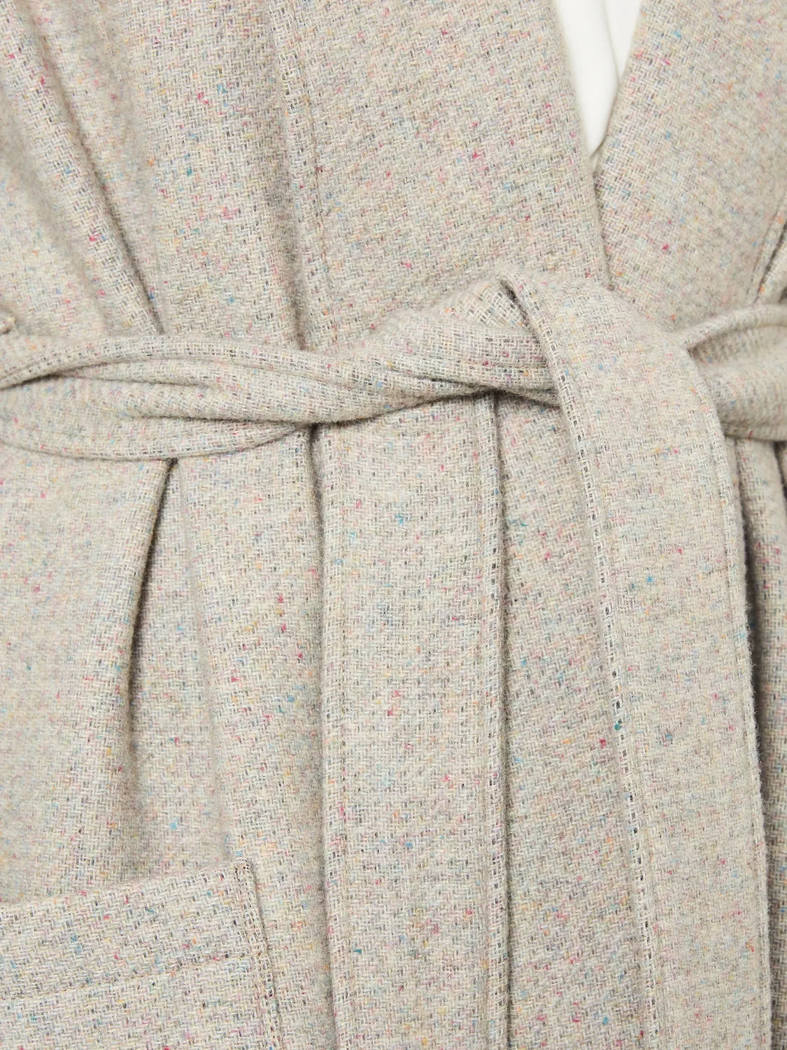 Wrap Coat Grey-Pink